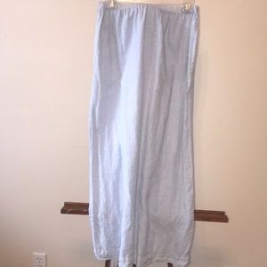 Linen maxi skirt baby blue size M